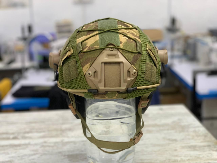 Кавер на каску ФАСТ размер S шлем маскировочный чехол на каску Fast ЗСУ военный армейский цвет МУЛЬТИКАМ - изображение 1
