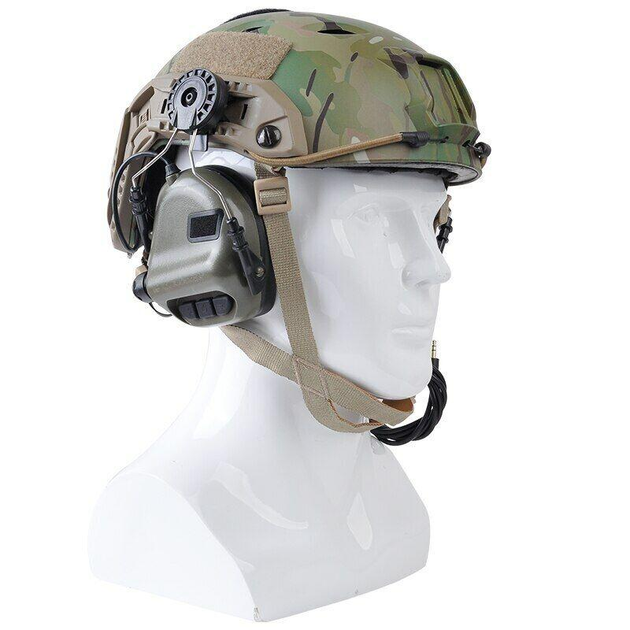Наушники активные Earmor M31H MOD3 для баллистического шлема Олива (#EKIP175) - изображение 1