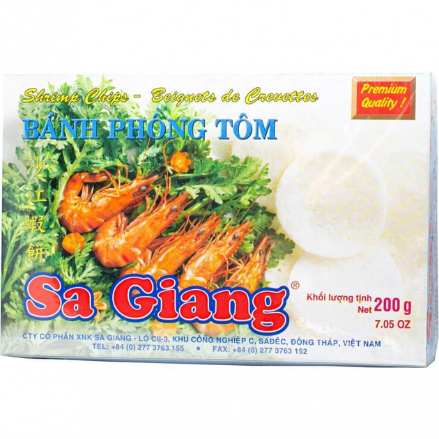 Рисовые чипсы со вкусом креветок, Sa Giang, Вьетнам, 200 г от продавца ...