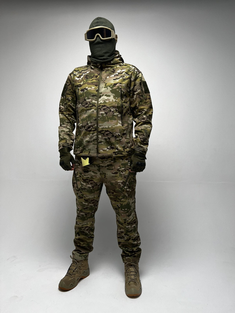 Военная тактическая зимняя куртка Softshell Зеленый Мультикам XL - изображение 1