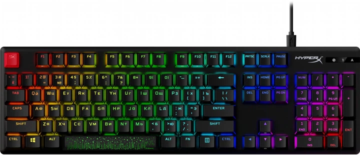 Клавіатура дротова HyperX Alloy Origins PBT HX Aqua USB Black