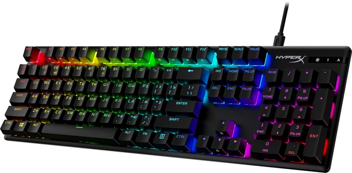Клавіатура дротова HyperX Alloy Origins PBT HX Aqua USB Black