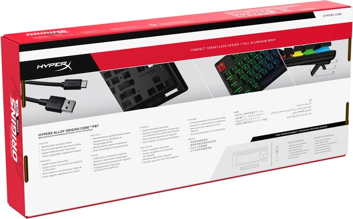 Клавіатура дротова HyperX Alloy Origins Core PBT HX Red USB Black