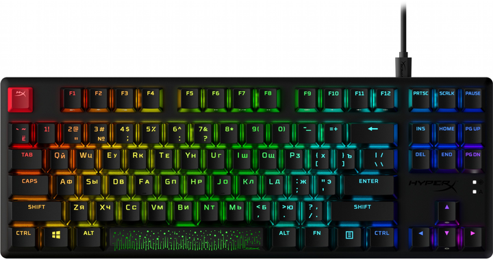 Клавіатура дротова HyperX Alloy Origins Core PBT HX Red USB Black (639N7AA) - зображення 3