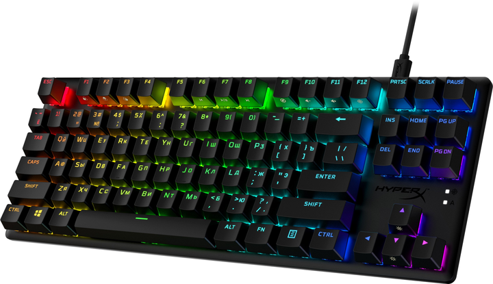 Клавіатура дротова HyperX Alloy Origins Core PBT HX Red USB Black (639N7AA) - зображення 4
