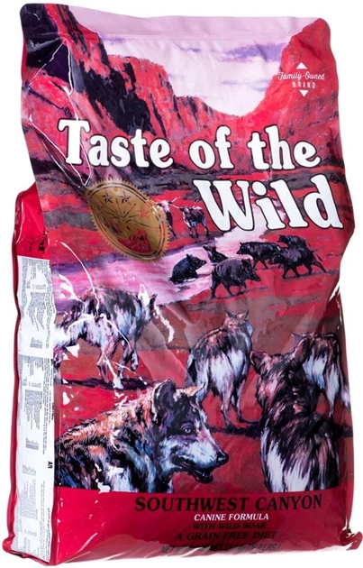 Sucha karma dla psów Taste of the Wild Southwest Canyon z wołowiną, jagnięciną i dziczyzną 12.2 kg (074198614363) - obraz 1