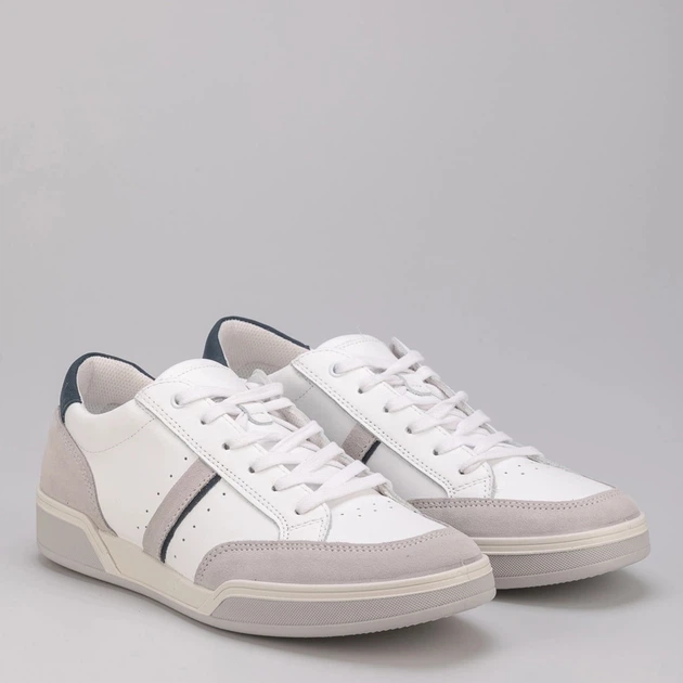 Sneakersy męskie skórzane do kostki Imac 151920 13005/009 44 28.5 cm Białe (1519202440358) - obraz 4