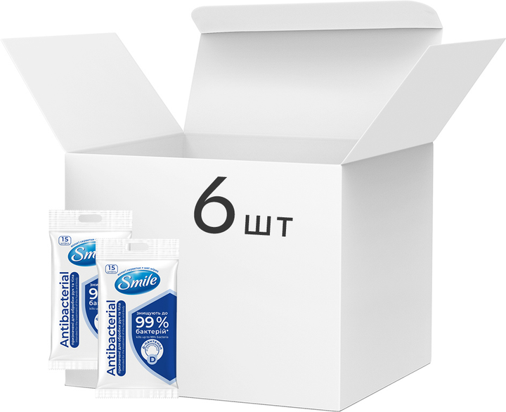 ROZETKA | Упаковка влажных салфеток Smile Antibacterial с Д-пантенолом ...