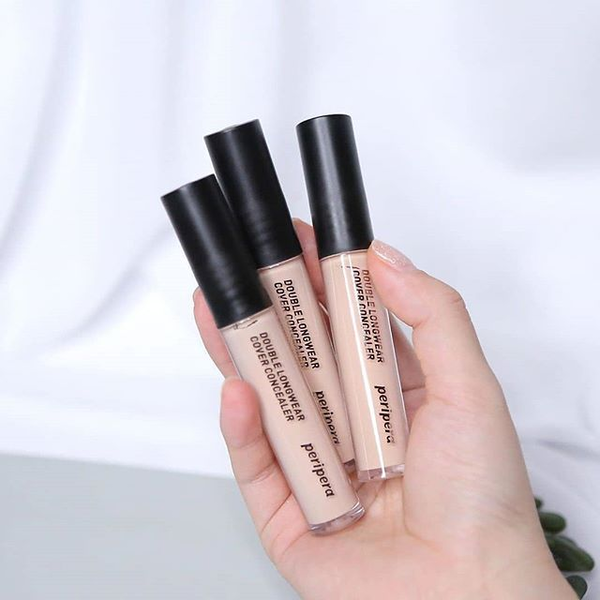 Консилер PERIPERA Double Longwear Cover Concealer перекрывающий недостатки, оттенок слоновая кость 5,5 мл - изображение 2