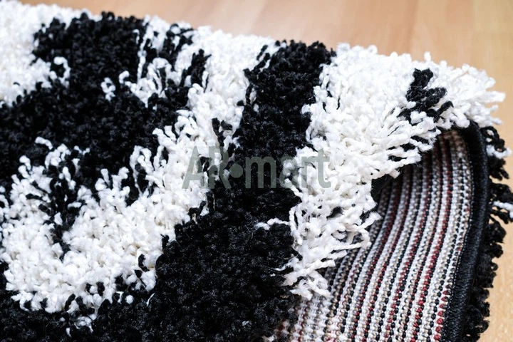 Пушистый прикроватный коврик Loca 9161 Black овал 50х80 см Чeрный - Фото 5 Пушистый прикроватный коврик Loca 9161 Black овал 50х80 см Чeрный - изображение 5