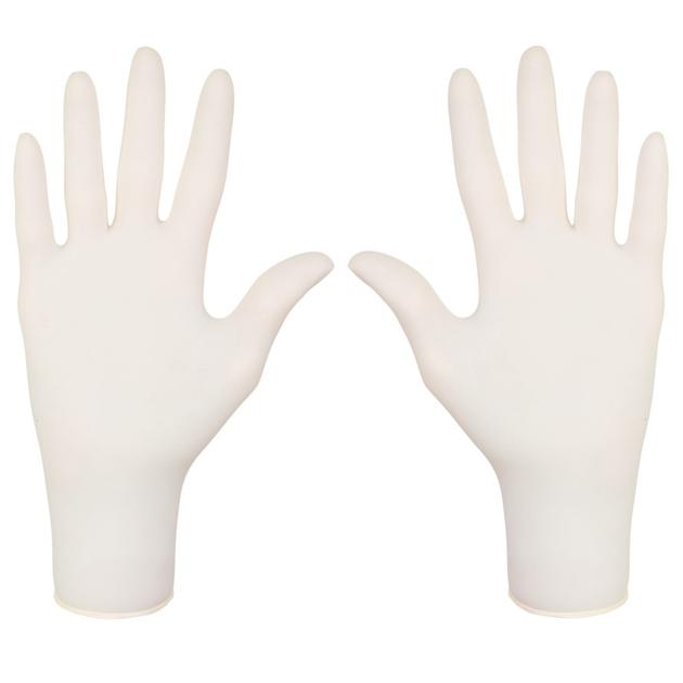 Латексные перчатки Mercator Santex Powdered размер M кремовые (50 пар) - изображение 2