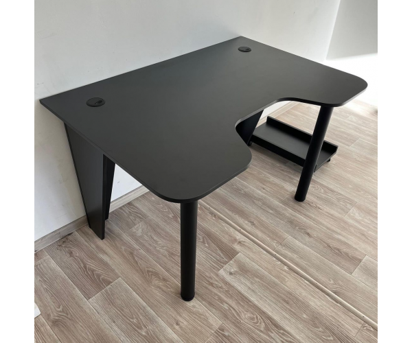 Стіл з LED RGB підсвічуванням комп'ютерний геймерський ігровий DROM Lite Black + підставка під ПК - зображення 8