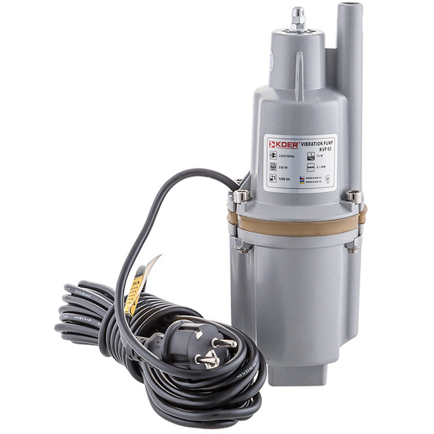 Насос колодезный KOER вибрационный KVP 60 250Вт Hmax 70м 1.2м³/ч с ...