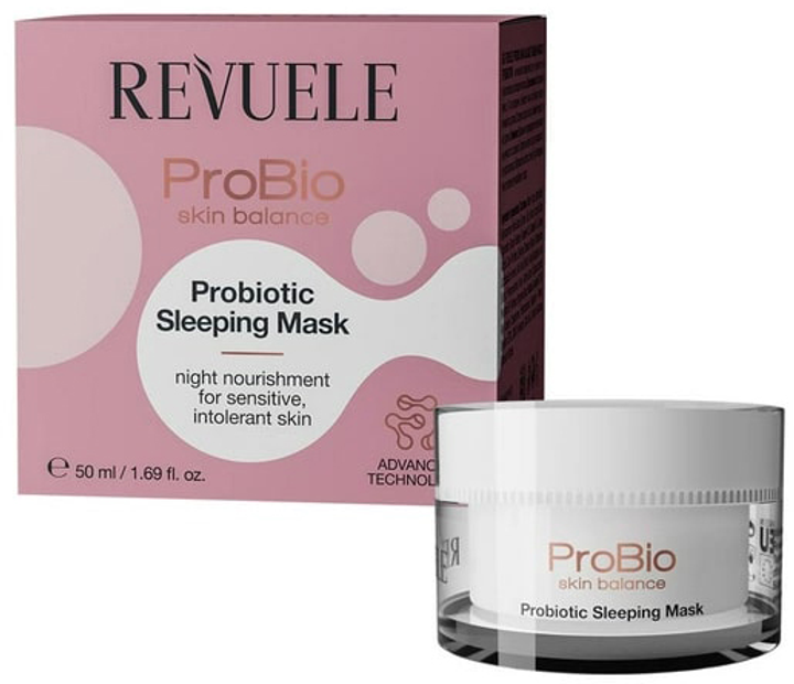 Ночная маска для лица REVUELE Probio Skin Balance Probiotic Несмываемая 50 мл (5060565105775) 