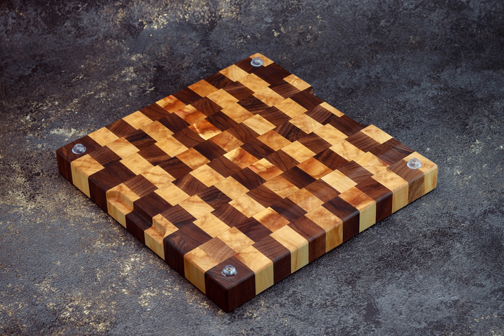 Разделочная торцевая доска WoodLab из дерева микс орех клен ...