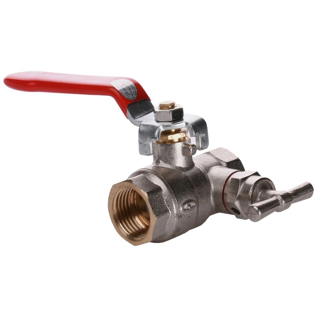 Кран шаровый полнопроходной со спускником воздуха Solomon 1/2