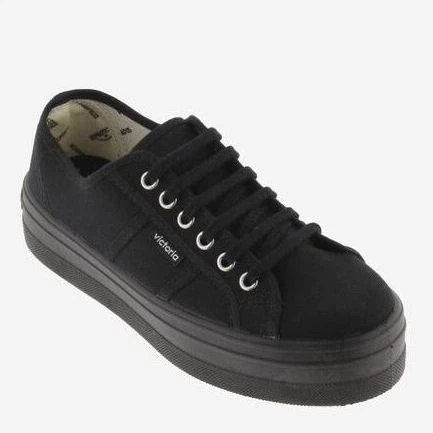 Tenisówki damskie na platformie Victoria Barcelona Lona Piso Negro 109201-10 39 25.3 cm Czarne (8433101443025) - obraz 2