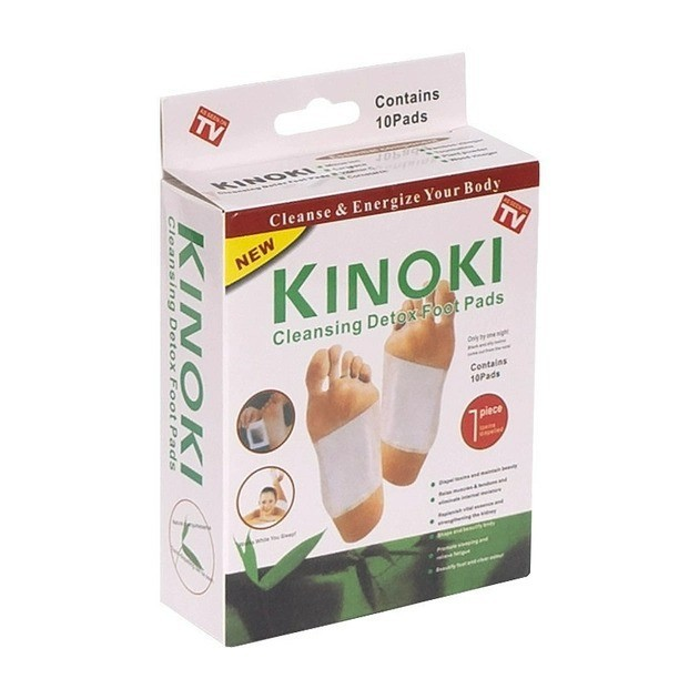 Пластир для виведення токсинів з організму KINOKI (10 шт) пластир-детокс для ступнів - зображення 2