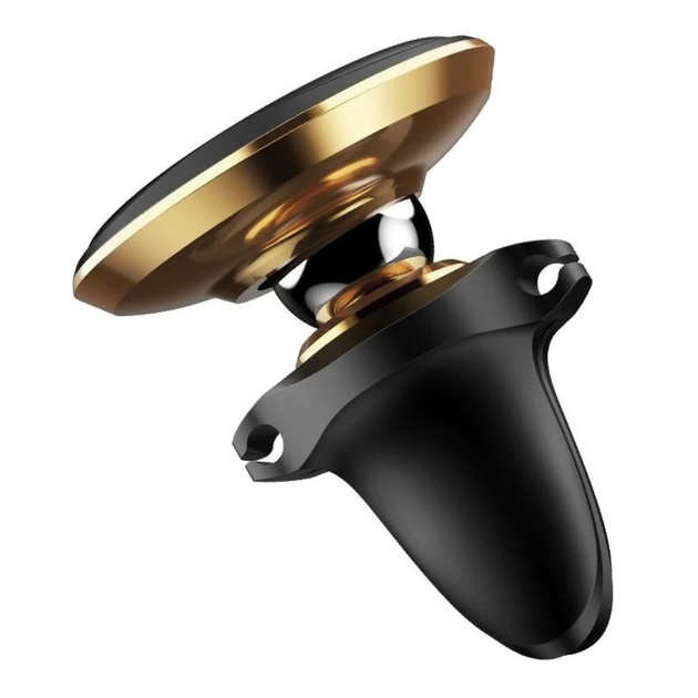 Автомобильный держатель Baseus Magnetic Air Vent Car Mount Holder with Cable Clip, Gold - Фото 4 Автомобильный держатель Baseus Magnetic Air Vent Car Mount Holder with Cable Clip, Gold - изображение 4