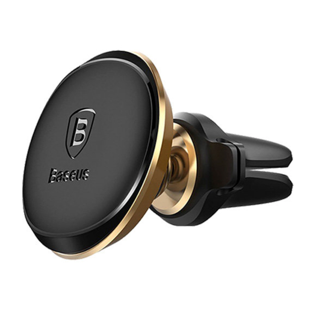 Автомобильный держатель Baseus Magnetic Air Vent Car Mount Holder with Cable Clip, Gold - Фото 5 Автомобильный держатель Baseus Magnetic Air Vent Car Mount Holder with Cable Clip, Gold - изображение 5