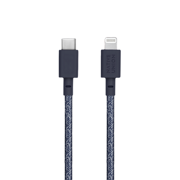 Кабель синхронизации Native Union Belt 3m Cable XL USB-C to Lightning, Indigo (BELT-CL-IND-3-NP) - изображение 2