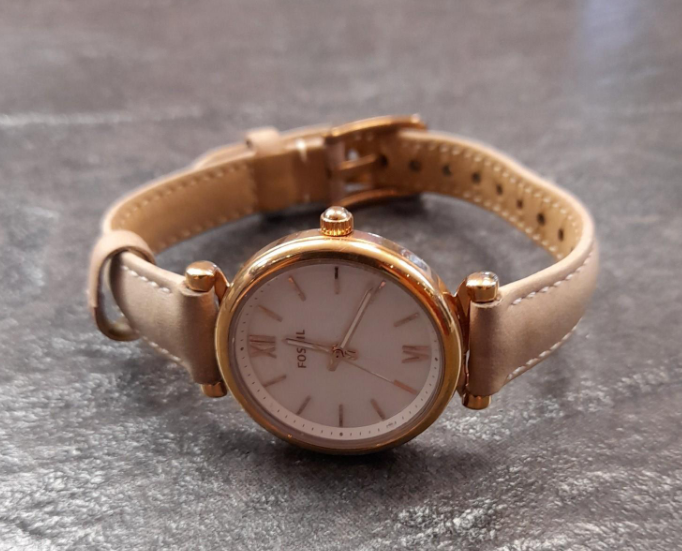 Женские часы Fossil ES4699 Персик / Золото - изображение 4