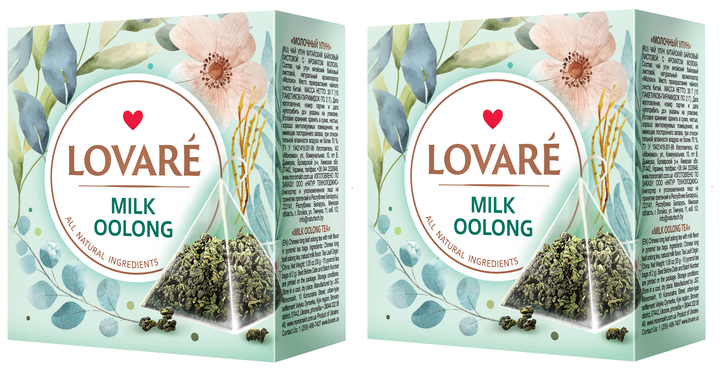 Акція на Упаковка китайського чаю Lovare Молочний улун 2 пачки по 15 пірамідок від Rozetka