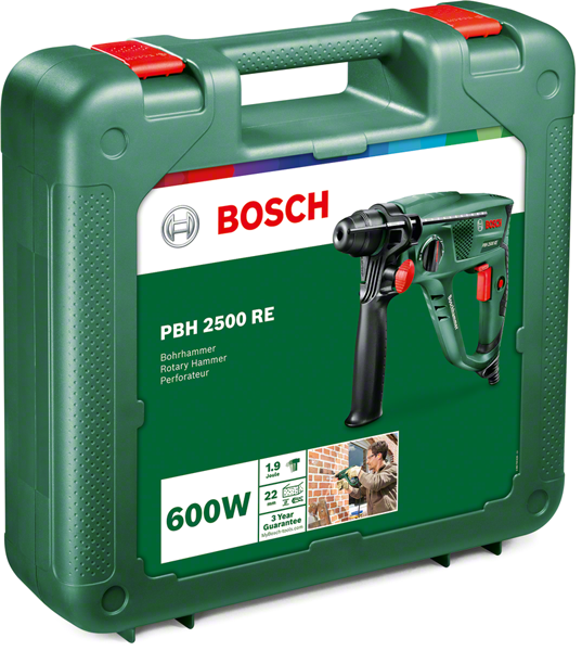 Перфоратор сетевой Bosch PBH 2500 RE, 1,9 дж., чемодан (0603344421) - изображение 4