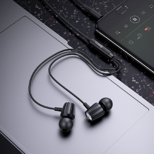 Наушники HOCO Graceful universal earphones with mic M88 black - изображение 2