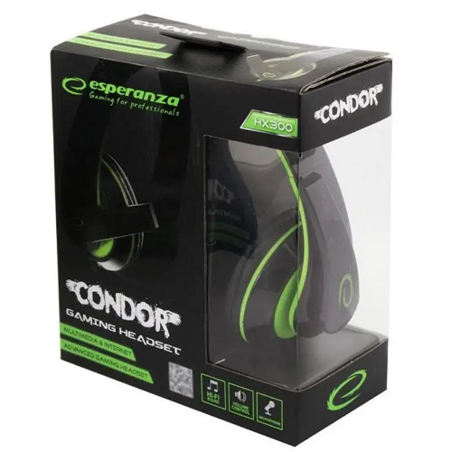Наушники проводные Esperanza Earphones EGH300G 2м Black-Green - Фото 3 Наушники проводные Esperanza Earphones EGH300G 2м Black-Green - изображение 3