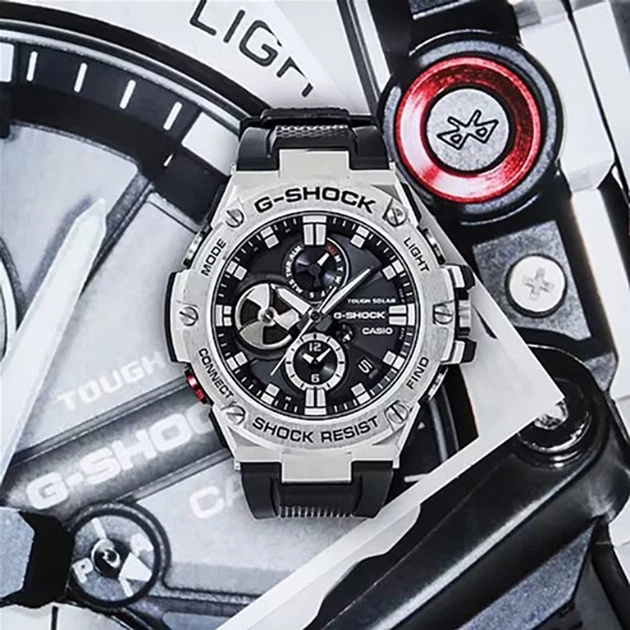 【稼働】CASIO G-SHOCK GST-B100 Bluetooth搭載 Мужские часы CASIO G-Shock GST-B100-1AER Bluetooth – купить онлайн