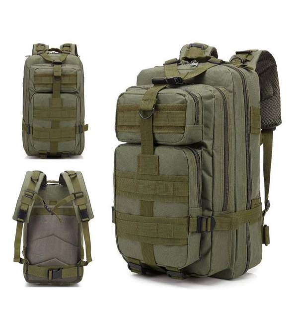 Армейский рюкзак 35 литров мужской оливковый военный солдатский TL32405 - изображение 1