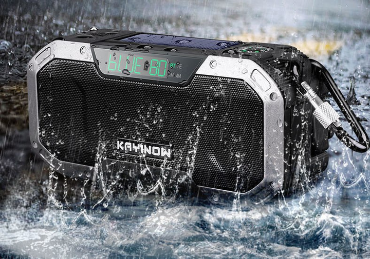 Портативный Аварийный Радиоприемник (радио) + фонарь и павер 5000mAh Kayinow 580F-Gray - изображение 3