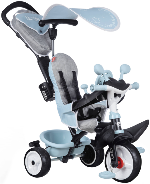 Детский металлический велосипед Smoby Бэби Драйвер с козырьком и ...