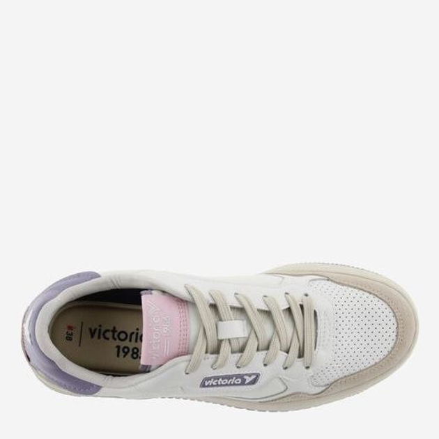 Sneakersy damskie skórzane Victoria 8800106-91 41 27.1 cm Biały/Fioletowy (8433101215059) - obraz 5