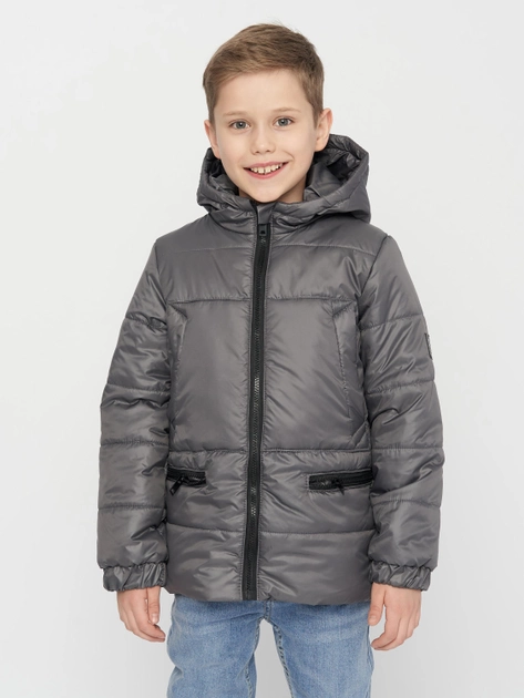 Акція на Дитяча демісезонна куртка для хлопчика Одягайко 22815 134 см Сіра від Rozetka