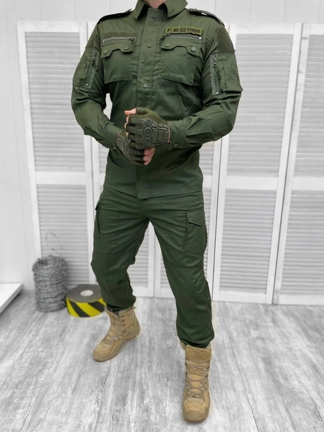 Тактичний військовий костюм M16 ( Рубашка + Штани ), Камуфляж: Олива, Розмір: S - зображення 1