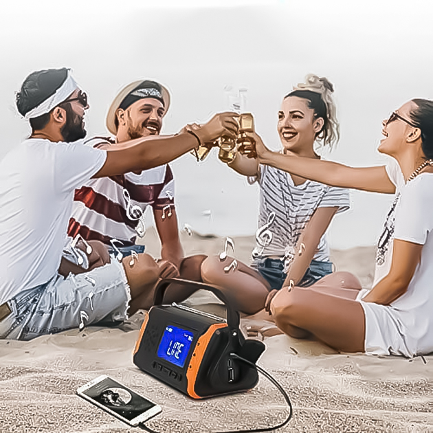 Фонарь кемпинговый KAYINOW 088 4000 mAh с динамо FM-AM радио повербанк - изображение 7