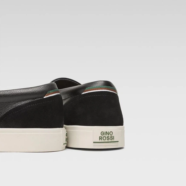 Buty slip-on męskie Gino Rossi LUCA-01 122AM 40 (26,6 cm) Czarne (5904862697604) - obraz 5