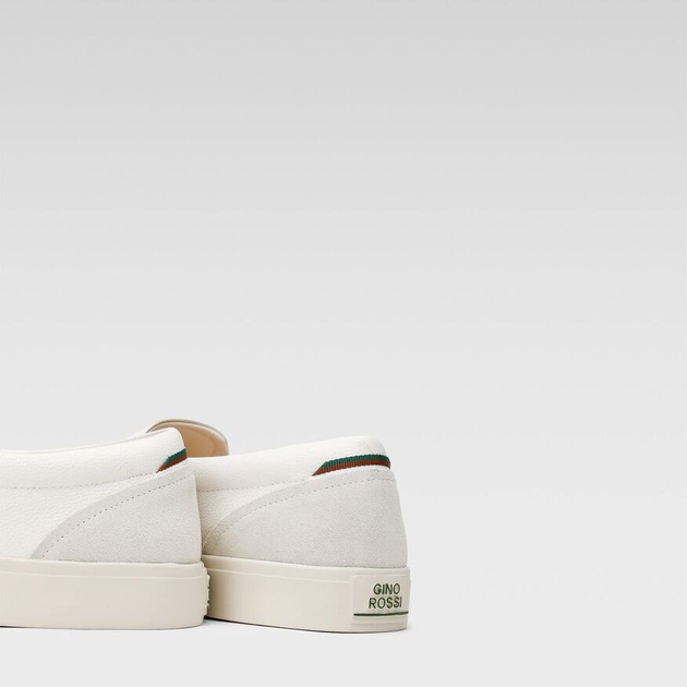 Buty slip-on męskie Gino Rossi LUCA-01 122AM 41 (27,4 cm) Białe (5904862697666) - obraz 5