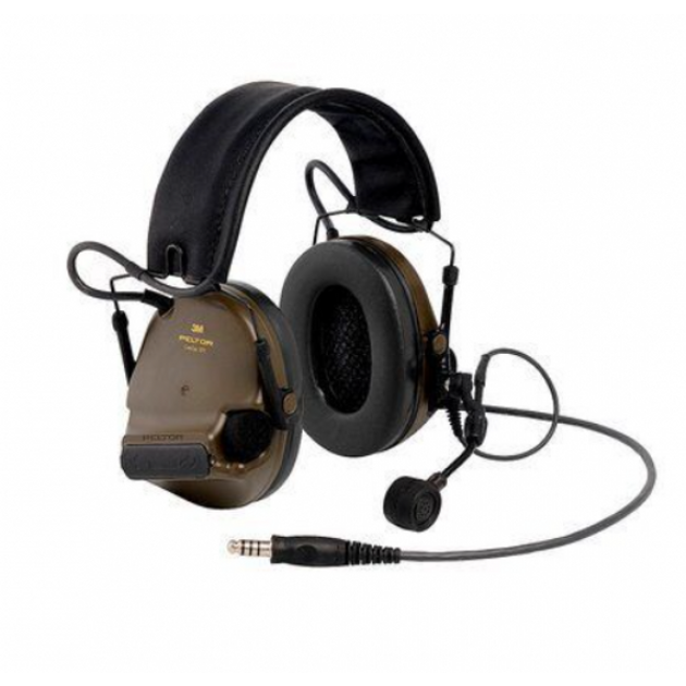 Професійні Активні Тактичні Навушники Peltor ComTac VI з 1 Аудіовиходом J11 NATO Олива (MT20H682FB-38N) - зображення 1