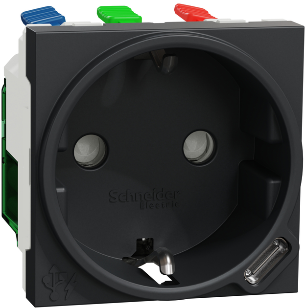 Розетка + USB Type-C Schneider Electric Unica New із заземленням 10.5 ...