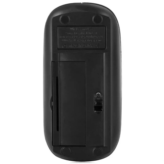 Бездротова тонка миша Mouse Wireless DPI-G132 2.4G для ноутбука та комп'ютера Чорна - зображення 3