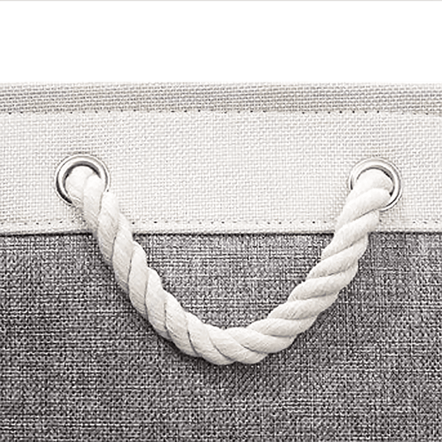 Ящик для зберігання з ручками MVM Сірий (TH-10 L GRAY/WHITE) - зображення 2