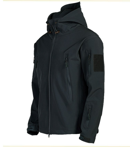 Куртка тактична SOFTSHELL BLACK M 26670 - зображення 1