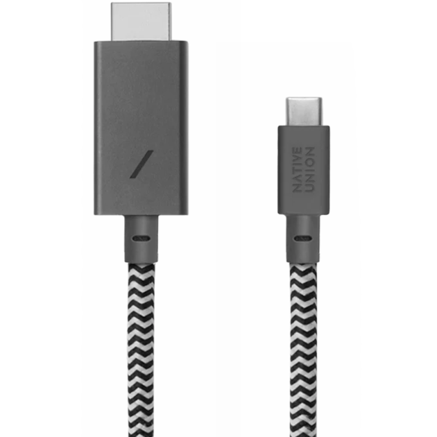 Кабель-адаптер Native Union Belt Cable 3m USB-C to HDMI, Zebra (BELT-C-HDMI-ZEB-3) - изображение 2
