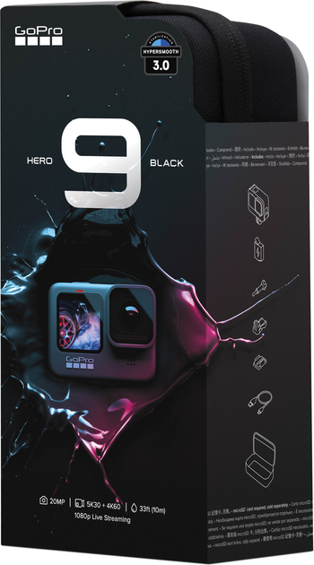 Видеокамера GoPro HERO 9 Black (CHDHX-901-RW) – фото, отзывы