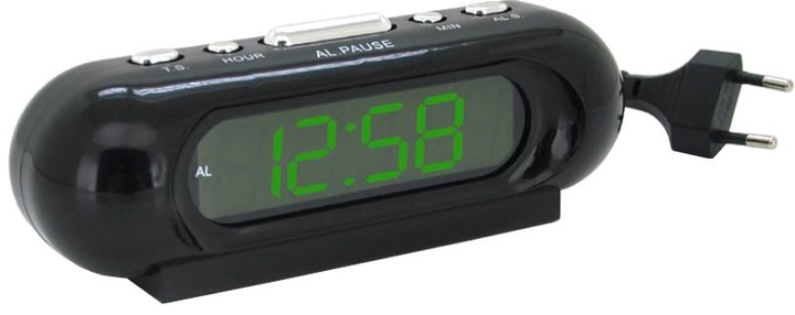 Акція на Настільний годинник з будильником VST VST-716 Green Light від Rozetka