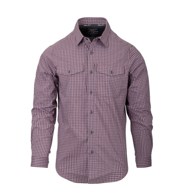 Рубашка (Скрытое ношение) Covert Concealed Carry Shirt Helikon-Tex Scarlet Flame Checkered M Тактическая мужская - изображение 2