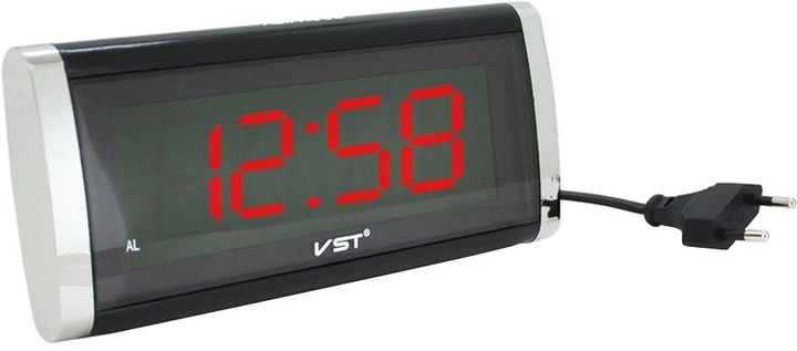 Акція на Настільний годинник з будильником VST VST-730 Red Light від Rozetka